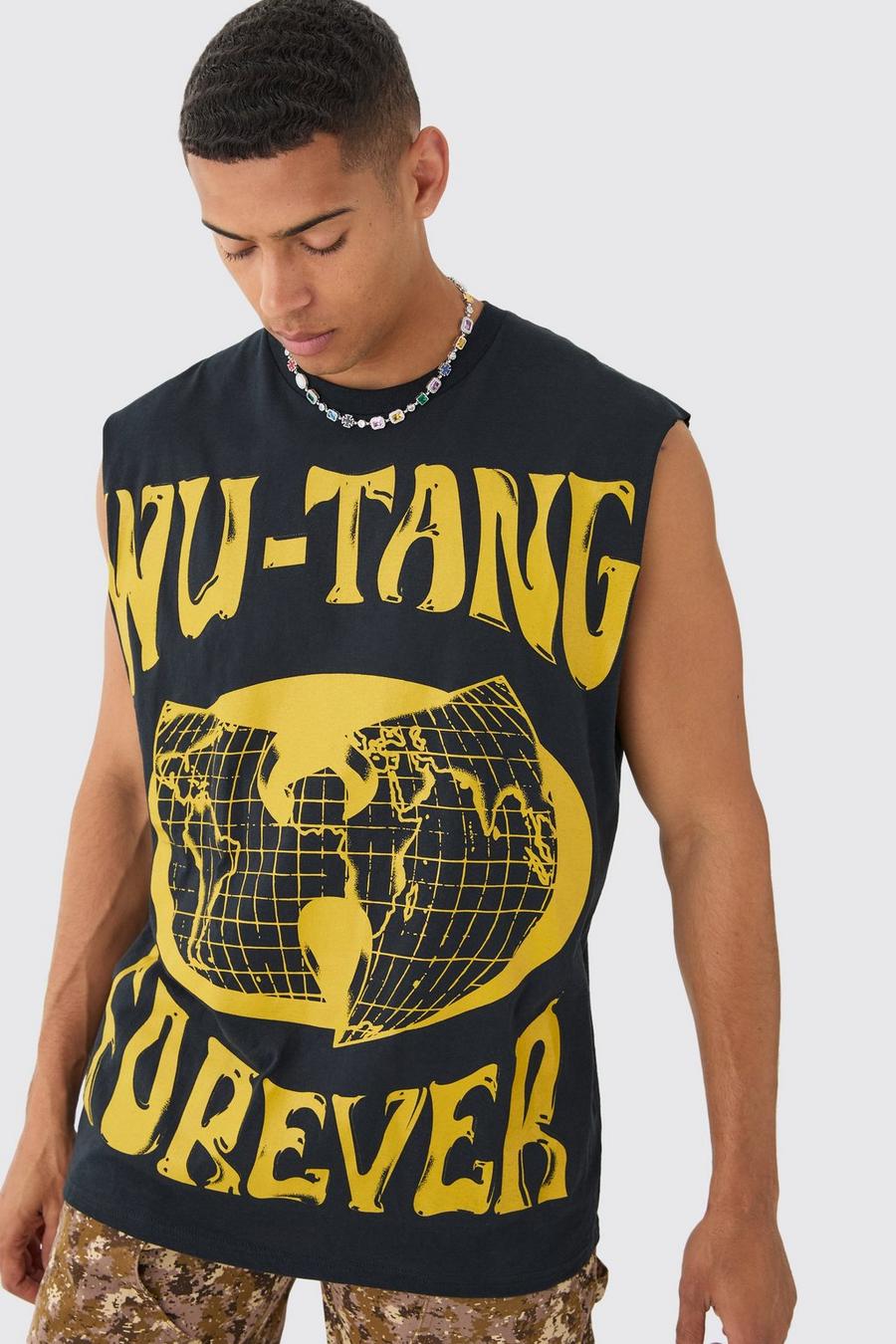 Black Oversized Large Scale Wu Tang License Tank image number 1