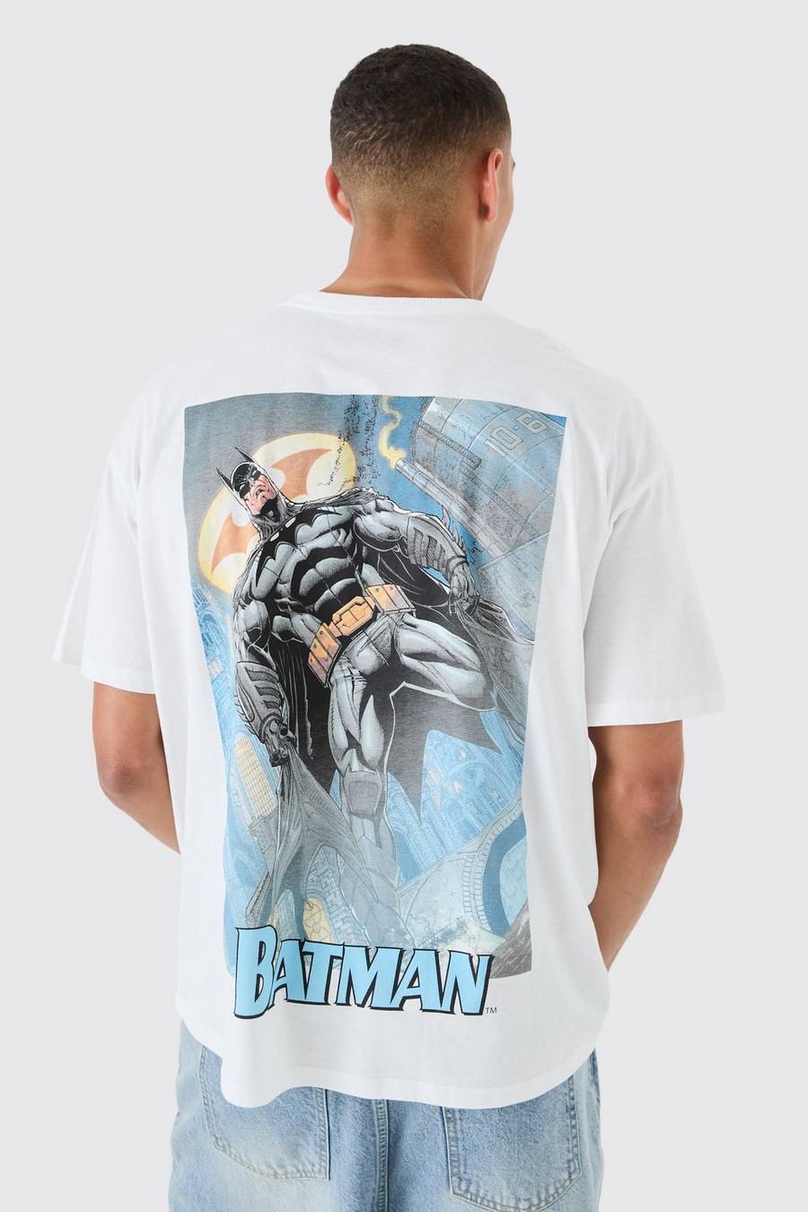 White Dc Batman Oversize t-shirt med tryck