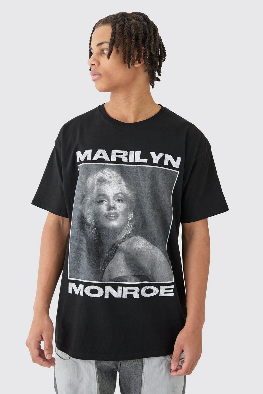 Oversize T-Shirt mit lizenziertem Marilyn Monroe Print, Black image number 1