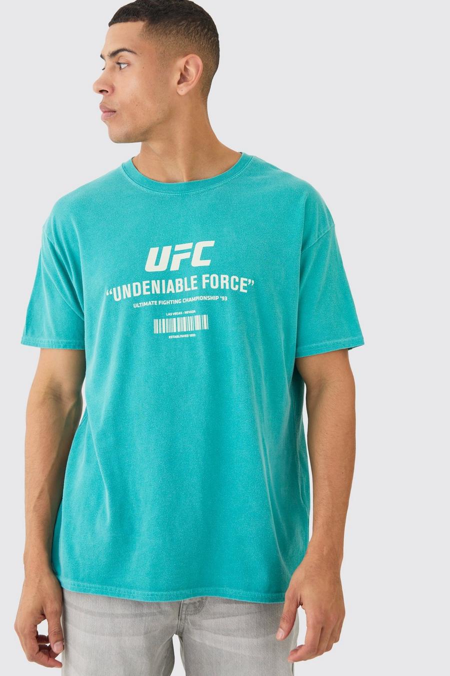 Green Loose Fit UFC Wash License T-shirt