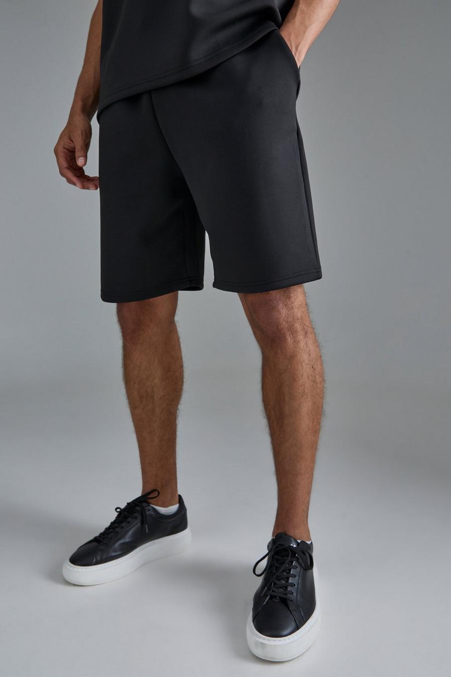 Black Shorts i scuba med ledig passform