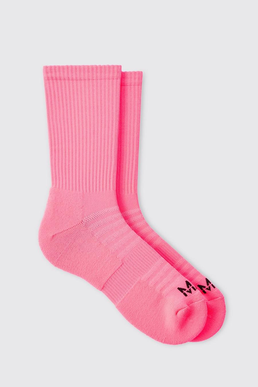 Calzini da corsa Man Active in colori fluo, Pink image number 1