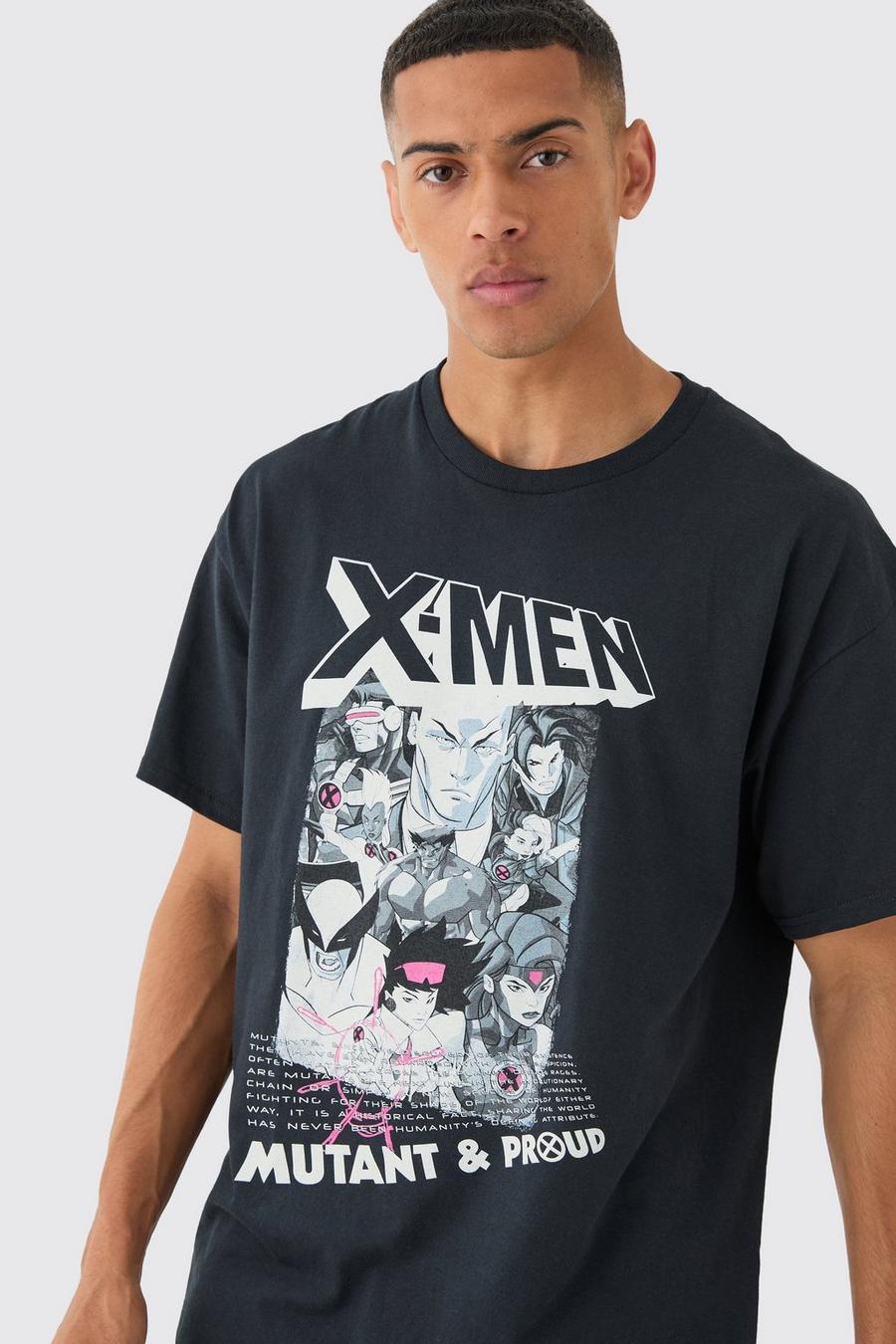 Oversize T-Shirt mit lizenziertem X Men Print, Black