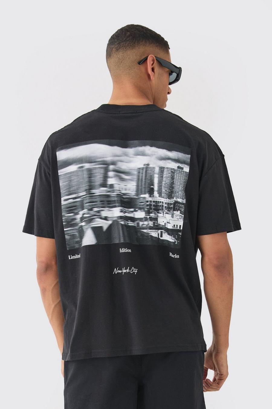 Oversize T-Shirt mit Foto-Print, Black image number 1