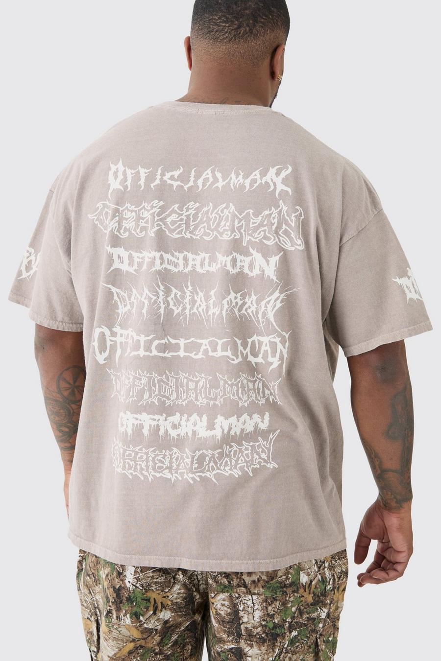 Charcoal Plus Gebleekt Official Man Tour T-Shirt