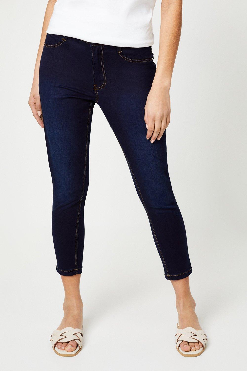 Women’s Petite Skinny Ankle Grazer Jeans - indigo - 12