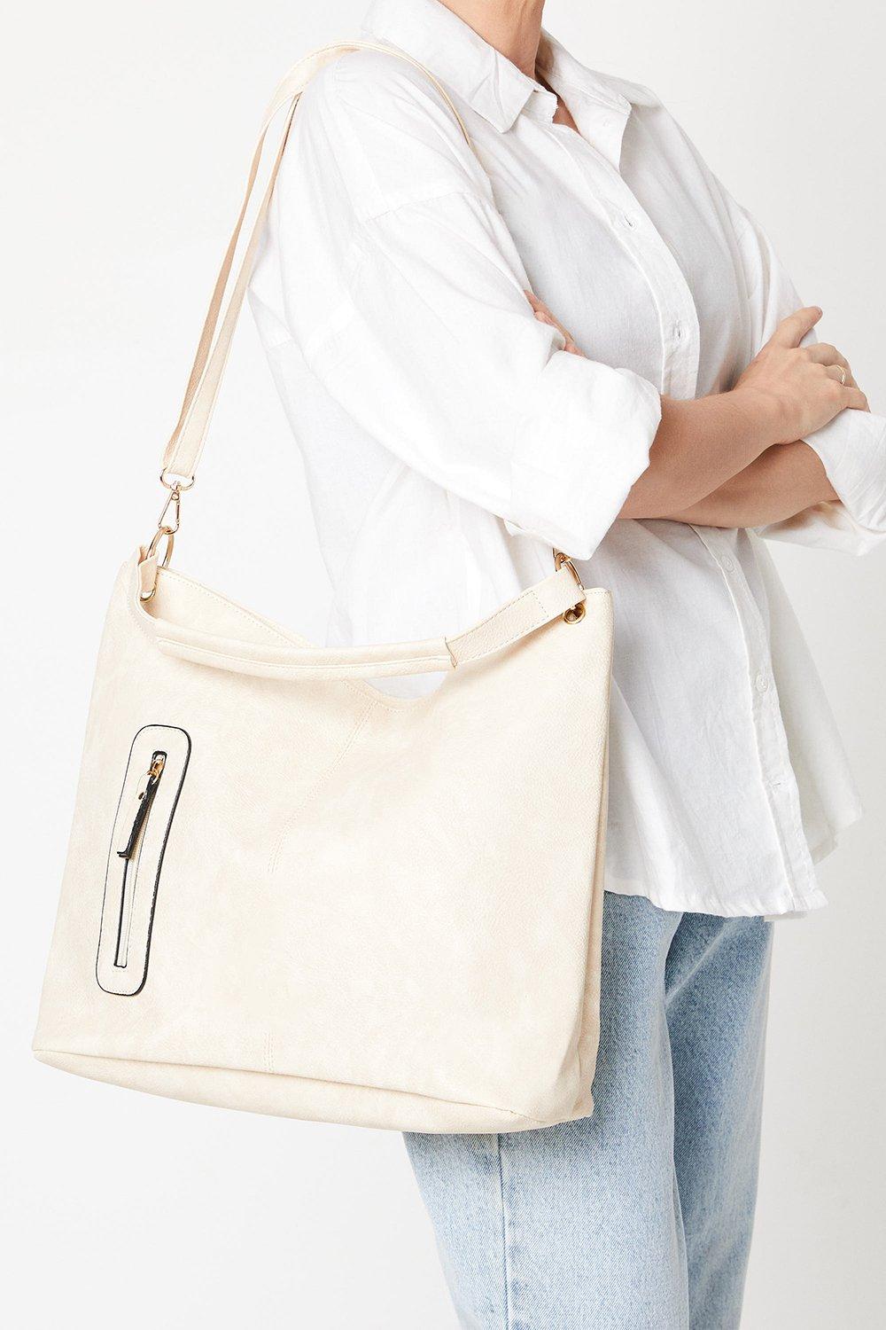 Women’s Tiana Medium Slouch Shoulder Bag - beige - One Size