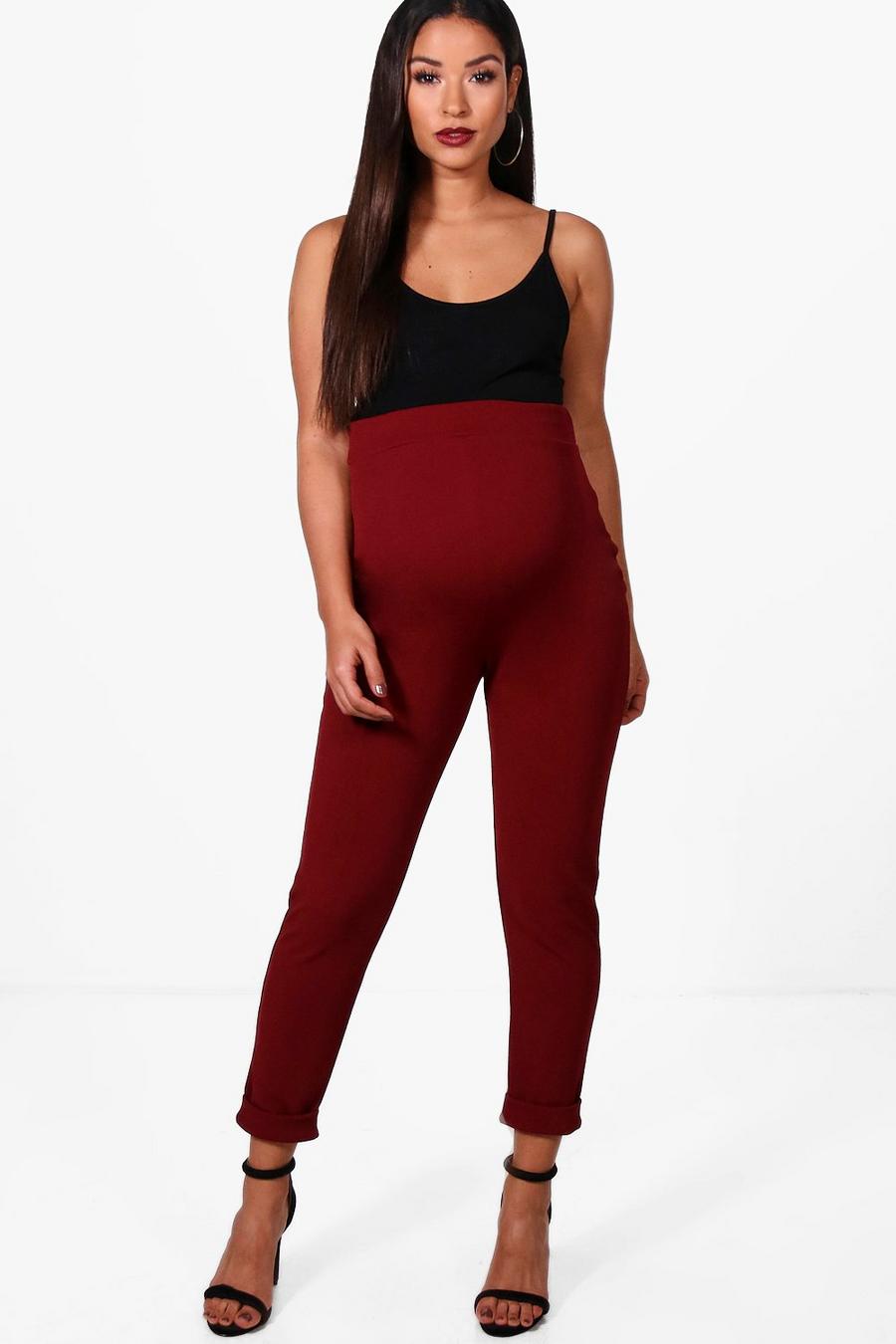 Berry Maternity Turn Up Cuff Pants image number 1