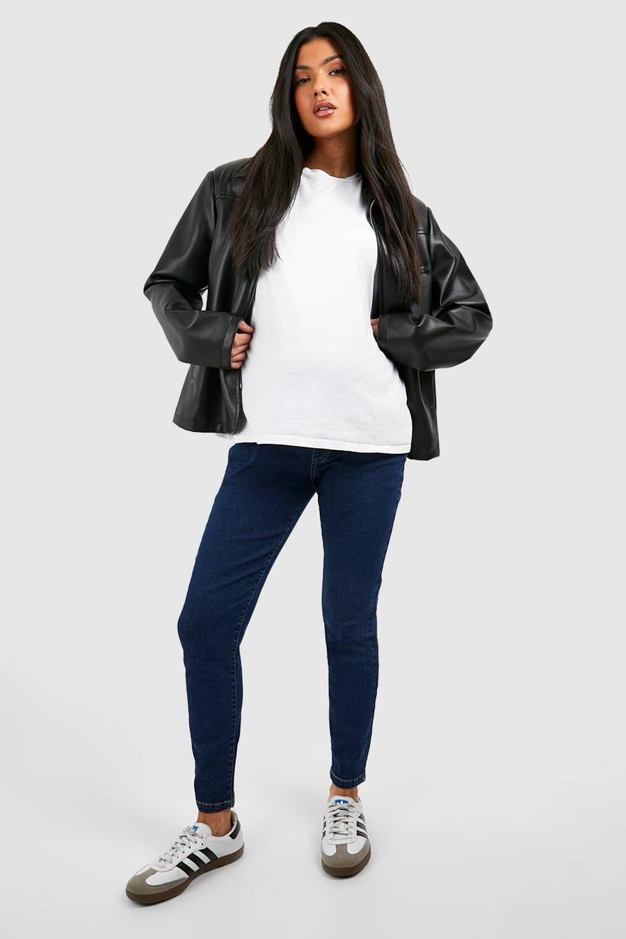 Jeans Premaman Skinny Fit, Blu medio image number 1