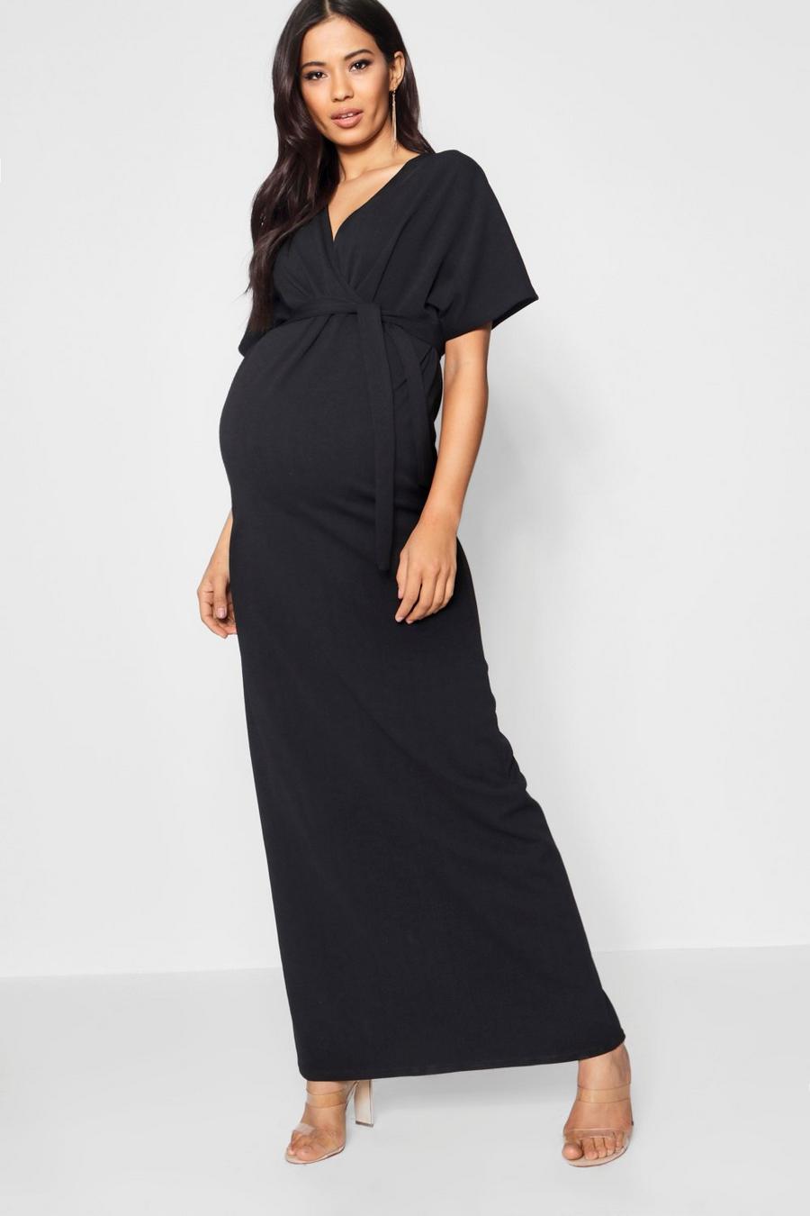 Maternity Crepe Wrap Maxi Dress image number 1