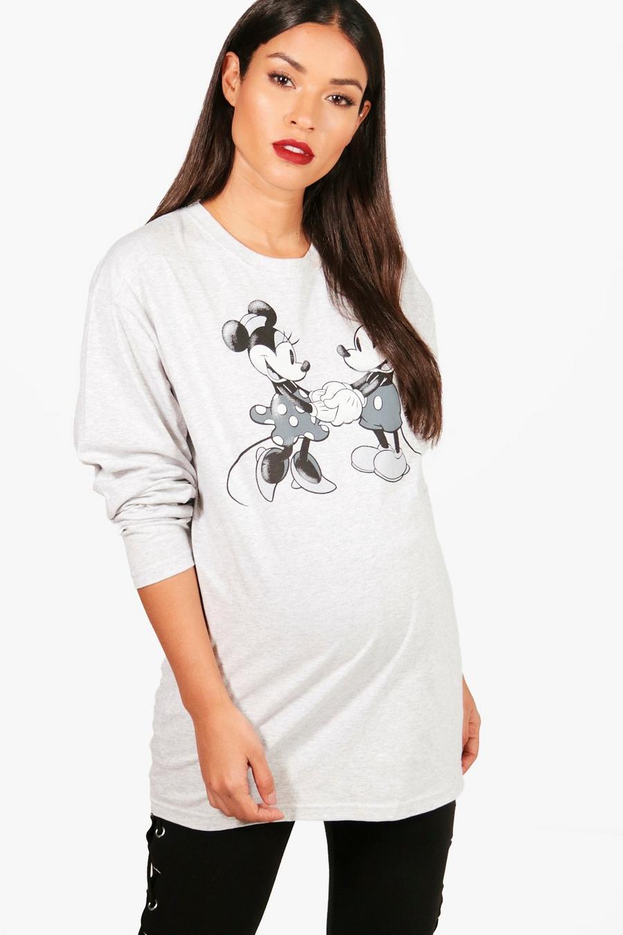 Grey Maternity Laura Disney Mickey & Mini Top image number 1