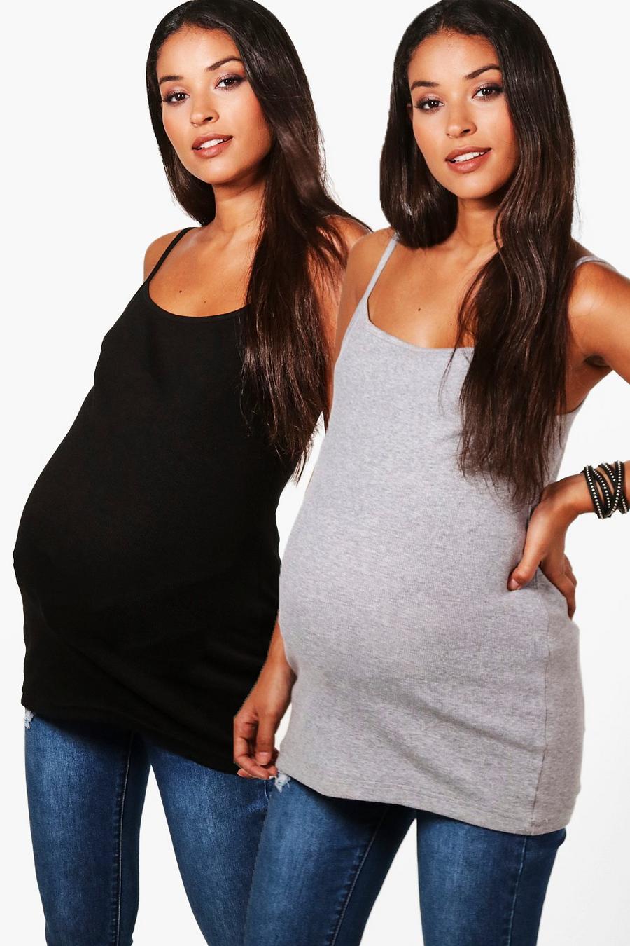 Multi Maternity 2 Pack Ribbed Cami Tank Top image number 1
