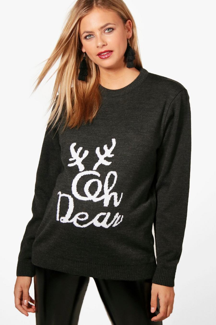 Maternity Louise Oh Deer Christmas Sweater image number 1