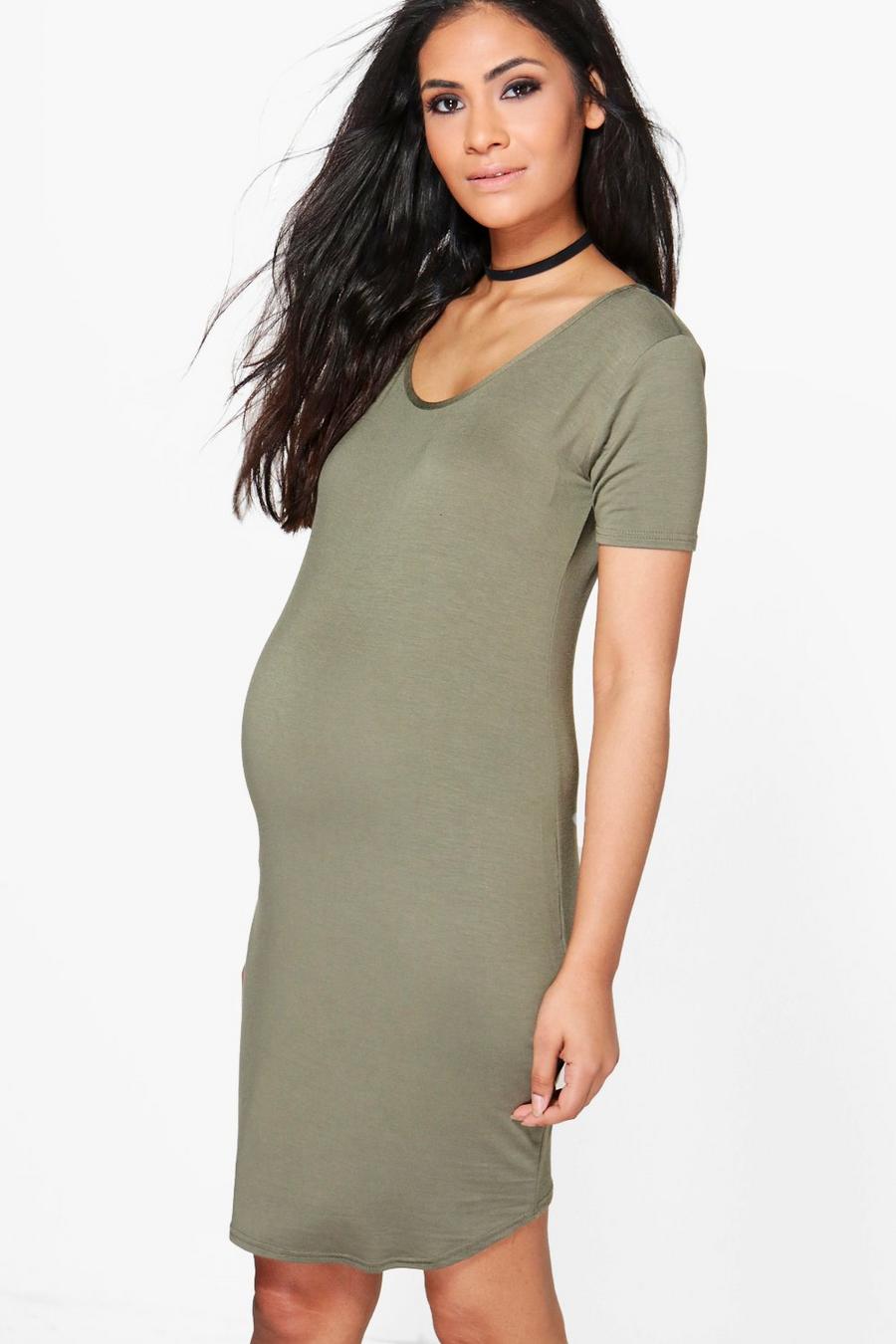 Maternity Short Sleeve Bodycon Dress image number 1