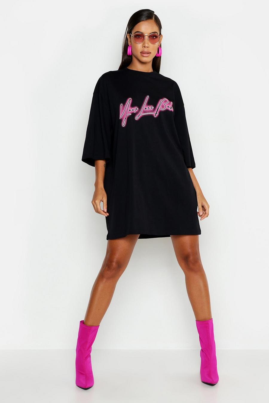 Black Your Loss 3/4 Sleeve T-Shirt Dress image number 1