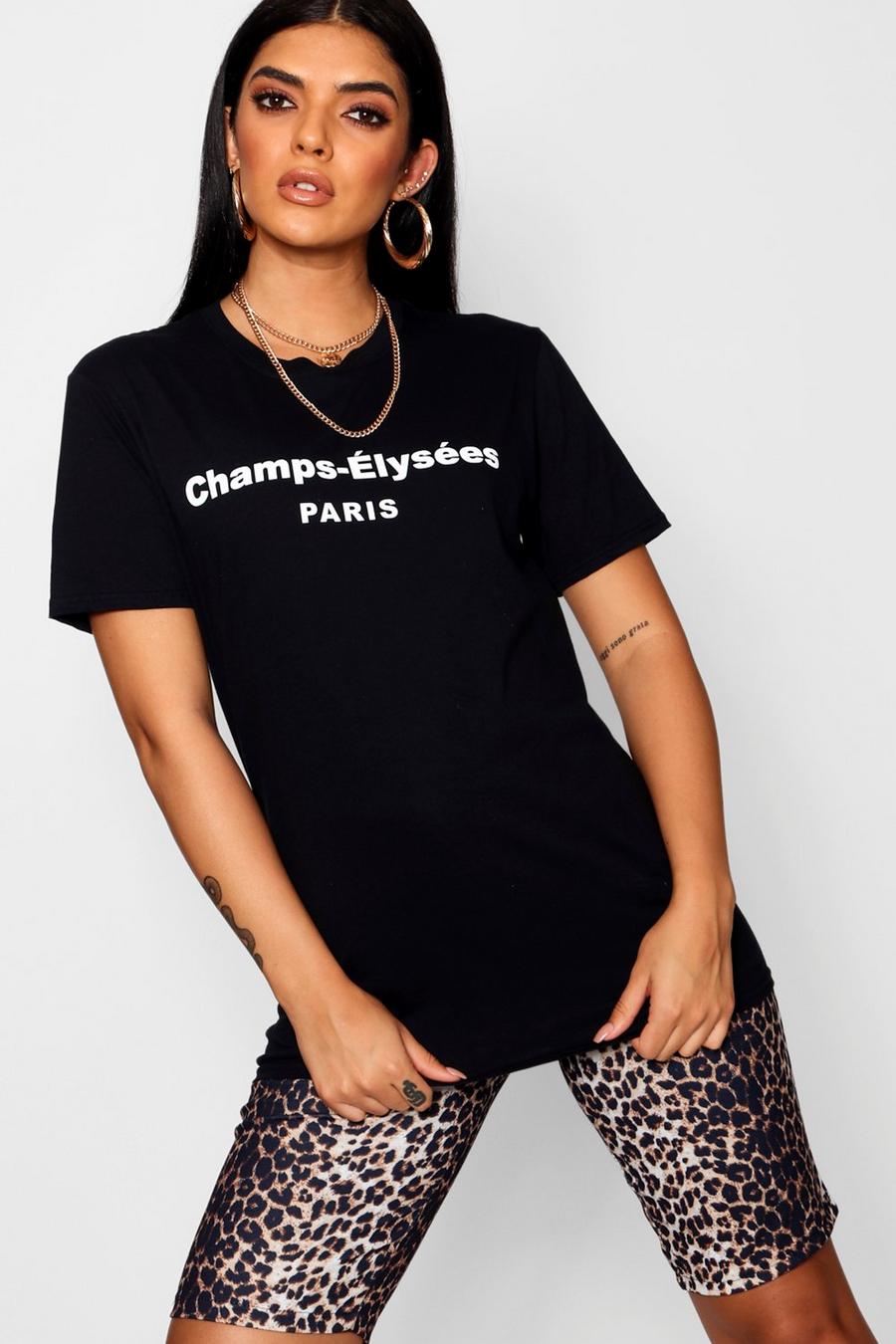 Champs-Elysees Slogan T-Shirt image number 1