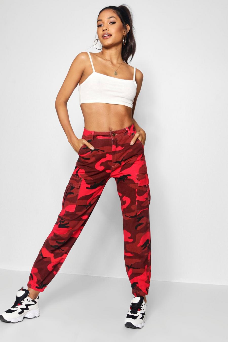Camo Cargo Jogger, Red image number 1