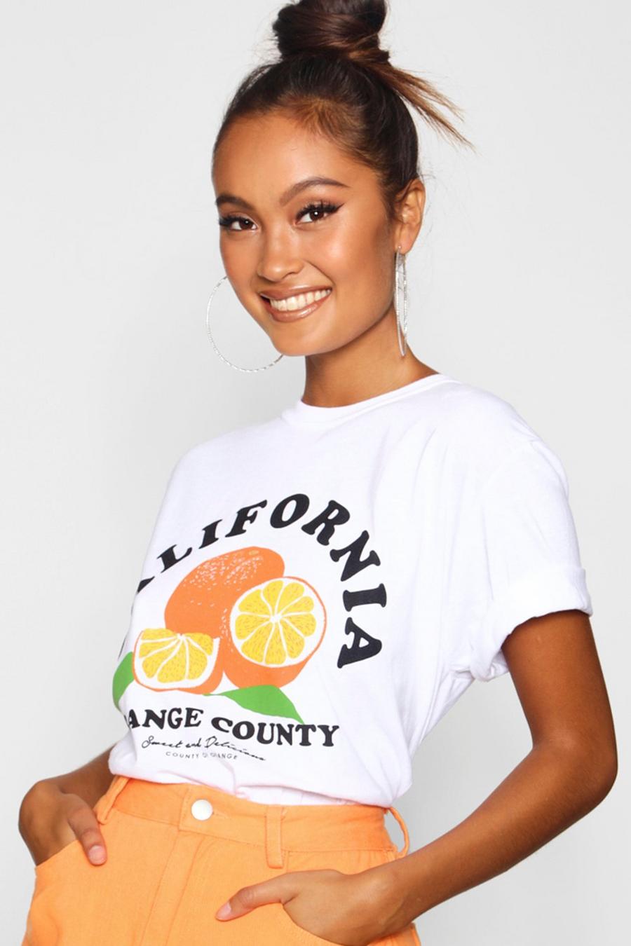 T-Shirt mit California Orange County Slogan image number 1