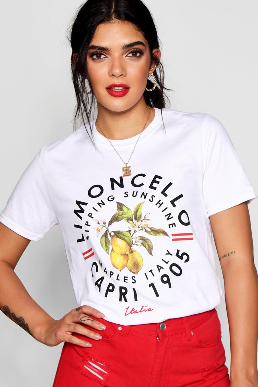 Lemon Capri Shirt Met Tekst image number 1