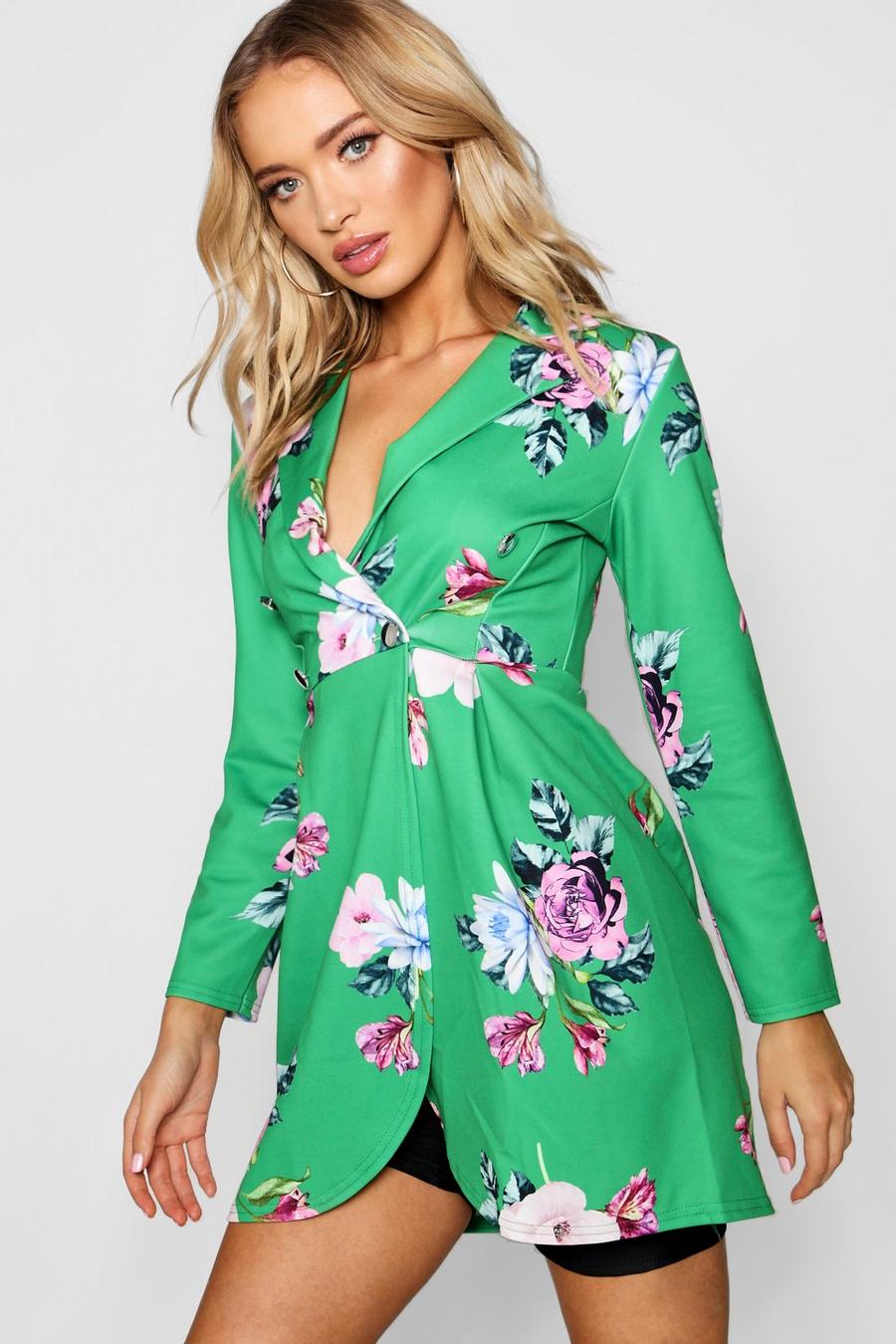 Floral Double Breasted Blazer Dress image number 1