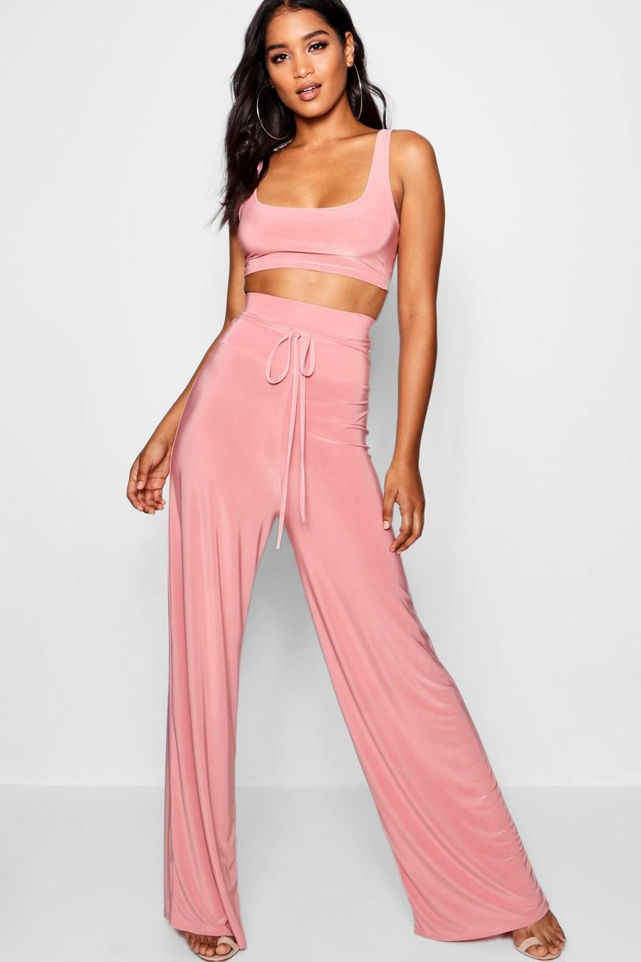 Coral Super High Waist Pants Co-Ord image number 1