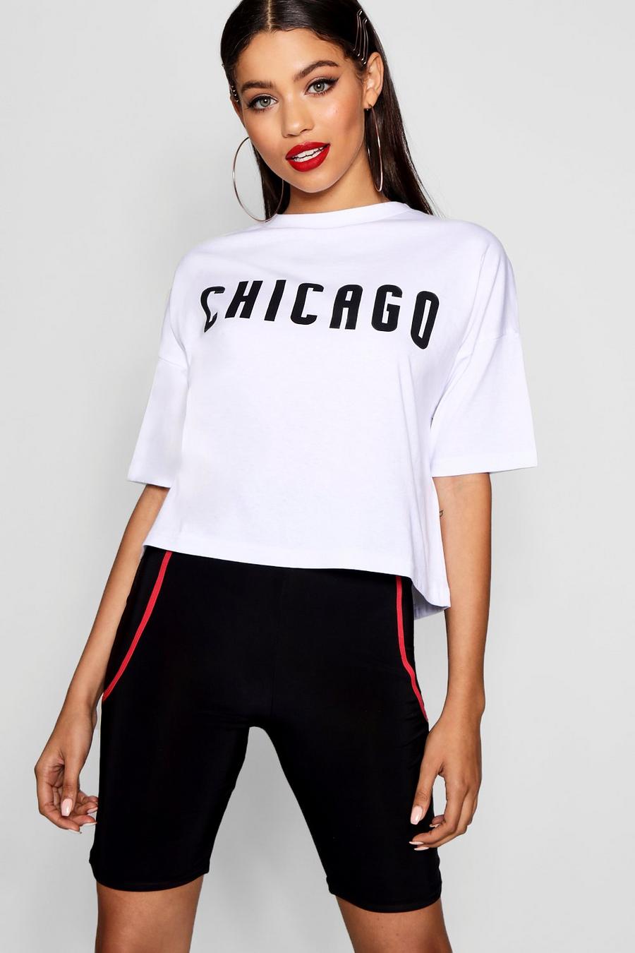 Camiseta con eslogan “Chicago” image number 1