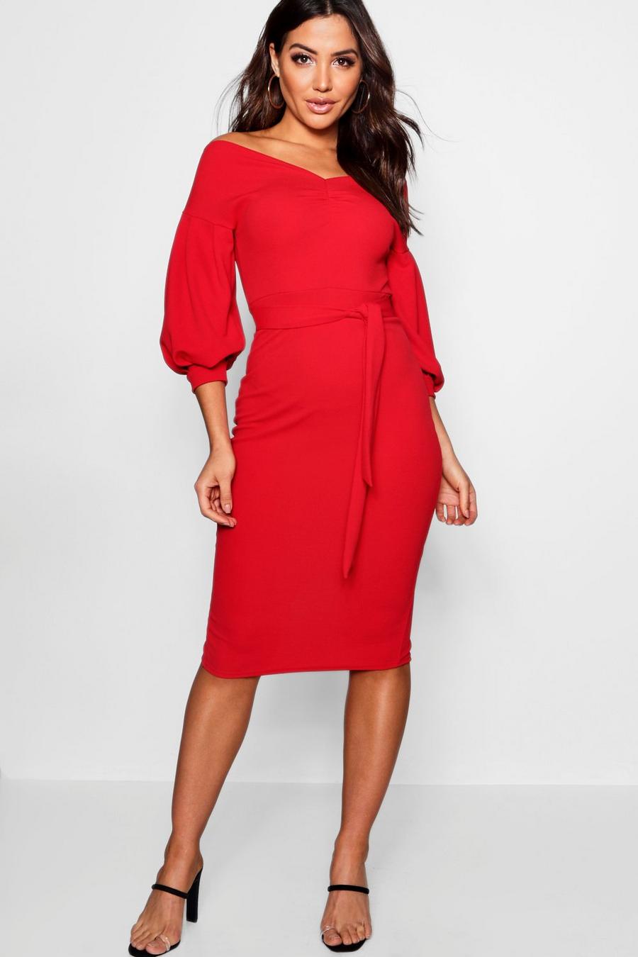 Florence Off the Shoulder Midi Dress image number 1