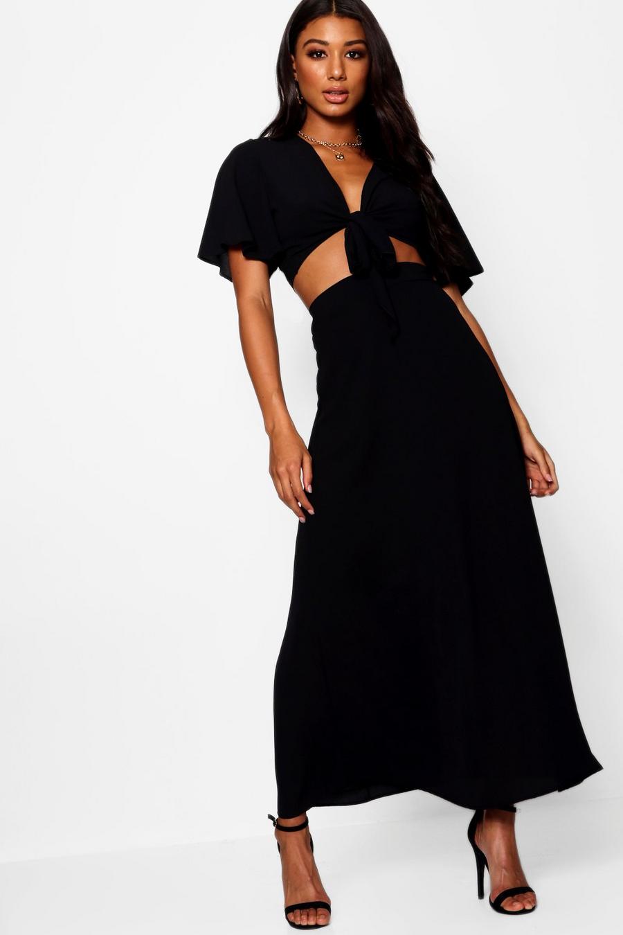 Maye Tie Angle Sleeve Maxi Skirt Co-ord image number 1