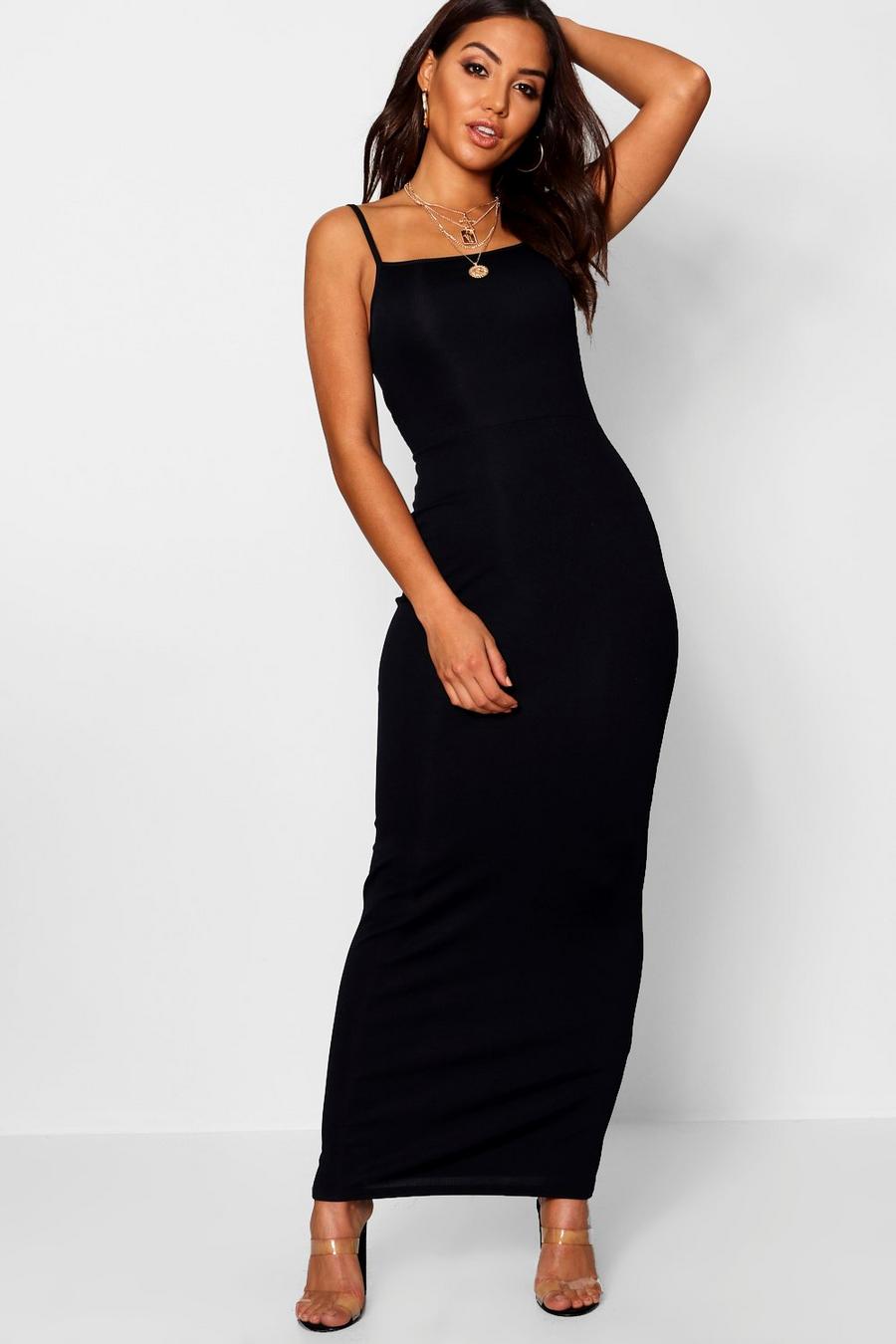 90's Neck Ribbed Maxi Dress image number 1