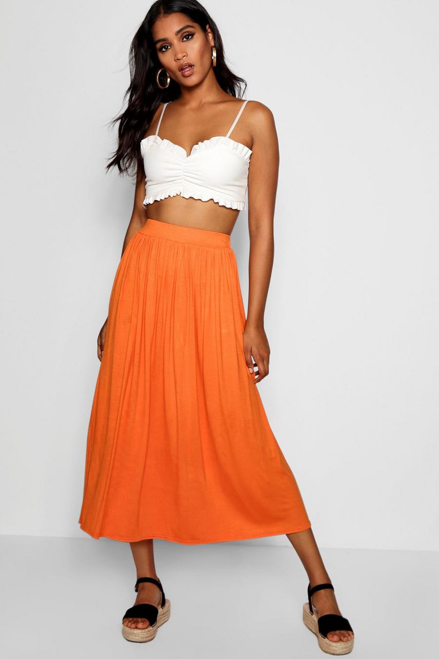 Tangerine Basic Jersey Full Midaxi Skirt image number 1
