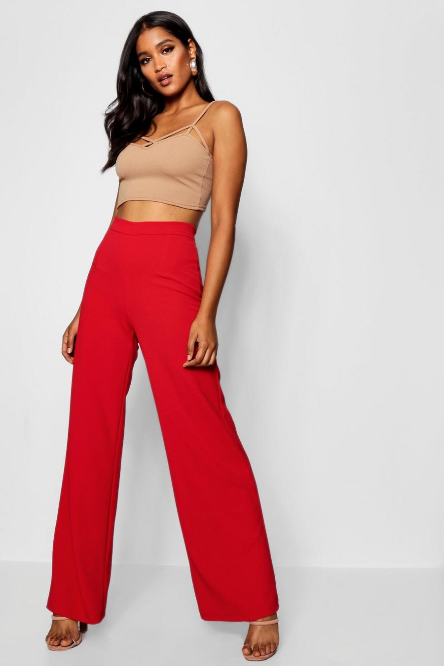 Red Wide Leg Trouser image number 1