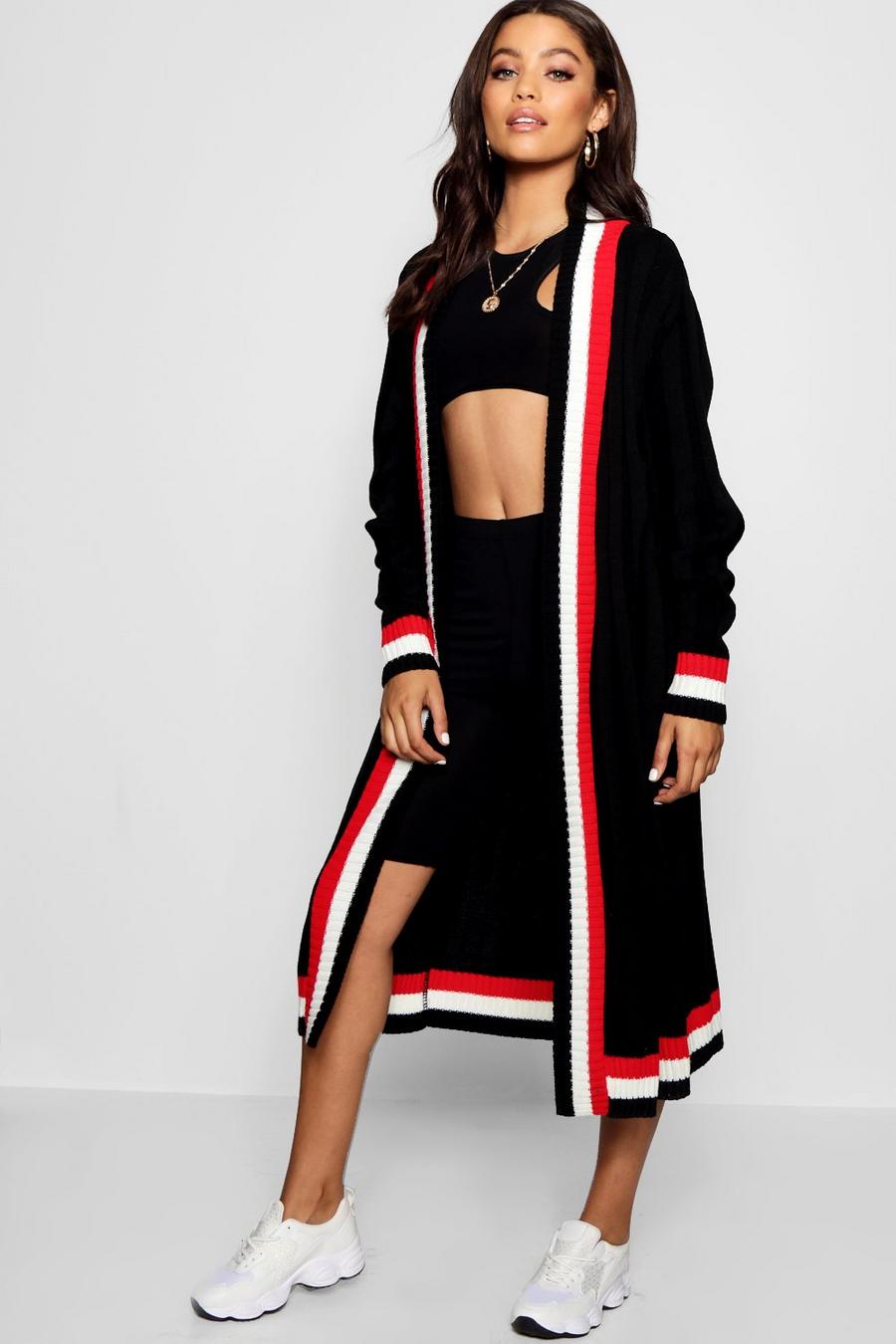 Maxi Sport Tipping Oversized Cardigan image number 1