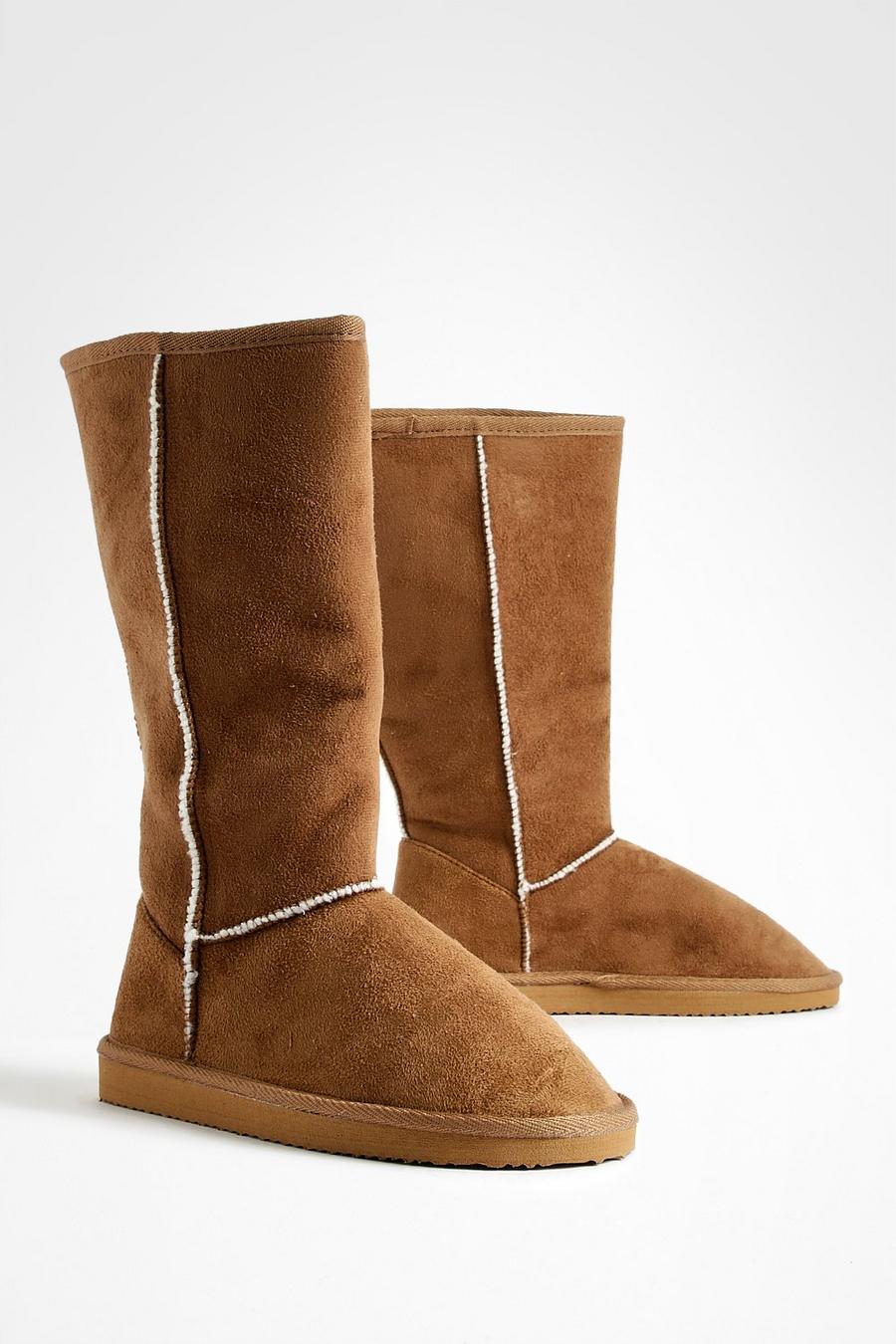 Tan Calf High Cosy Shoe Boots image number 1