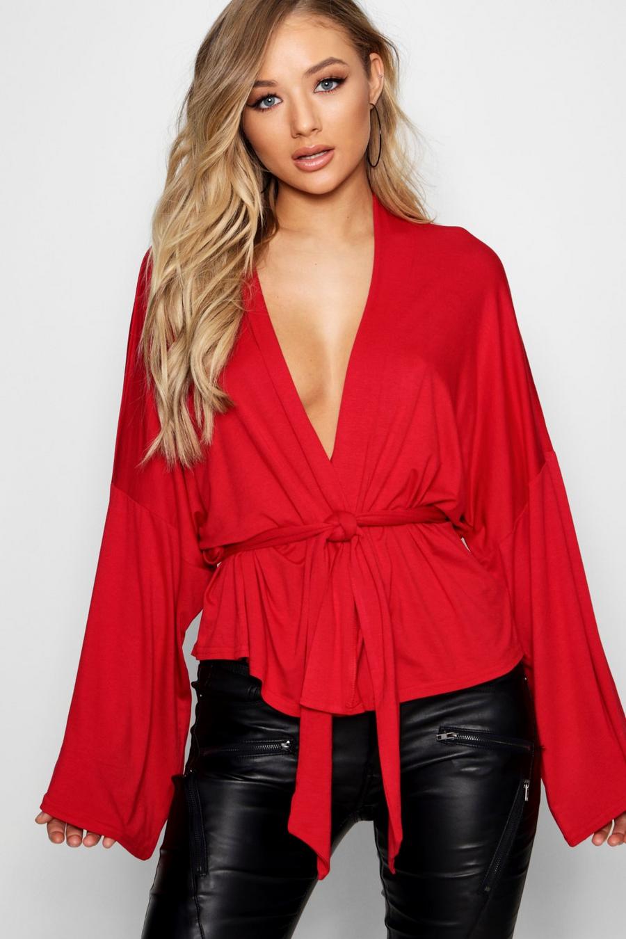 Belted Jersey Kimono image number 1