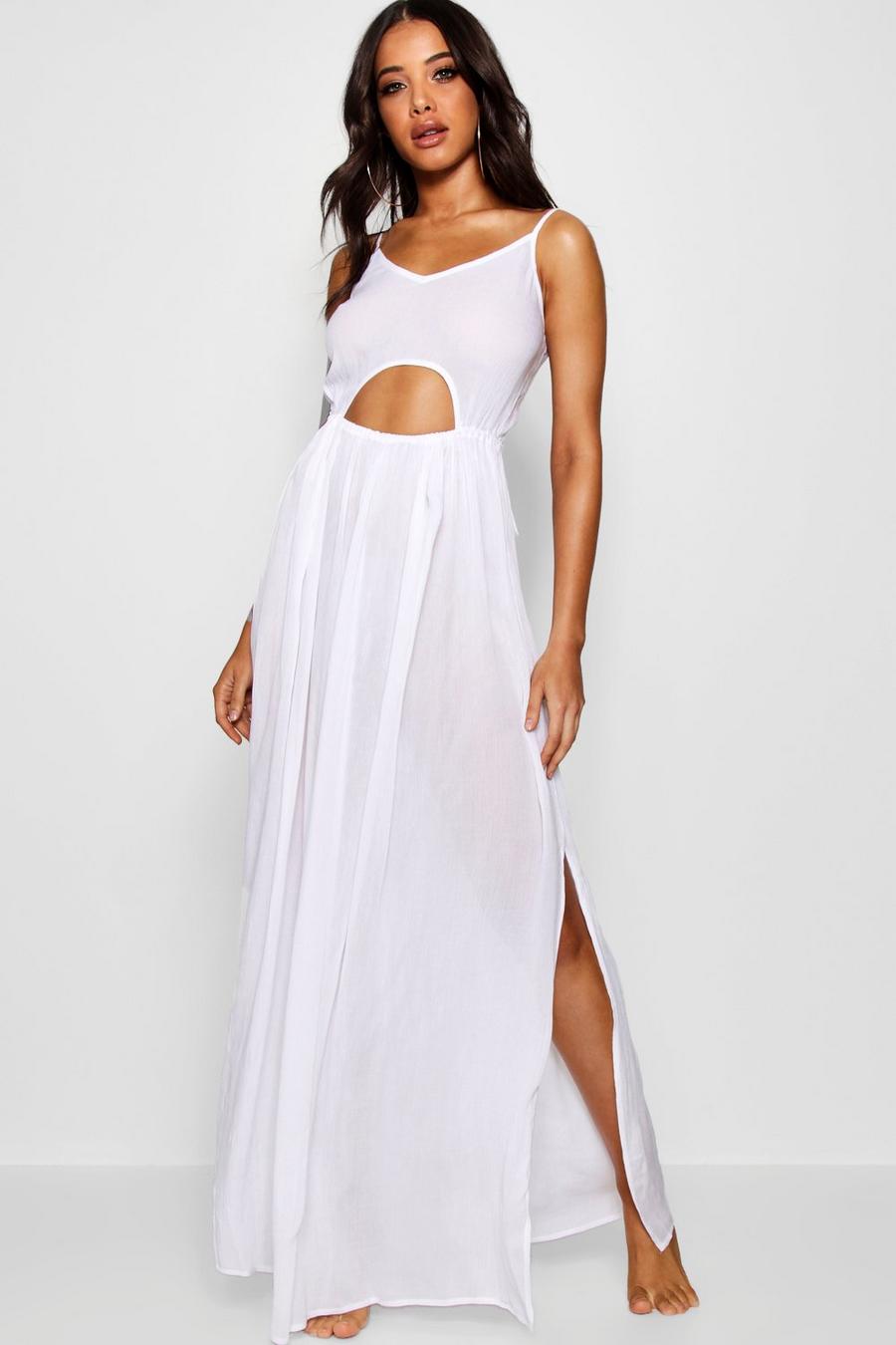 Cut Out Tie Back Maxi Beach Dress image number 1