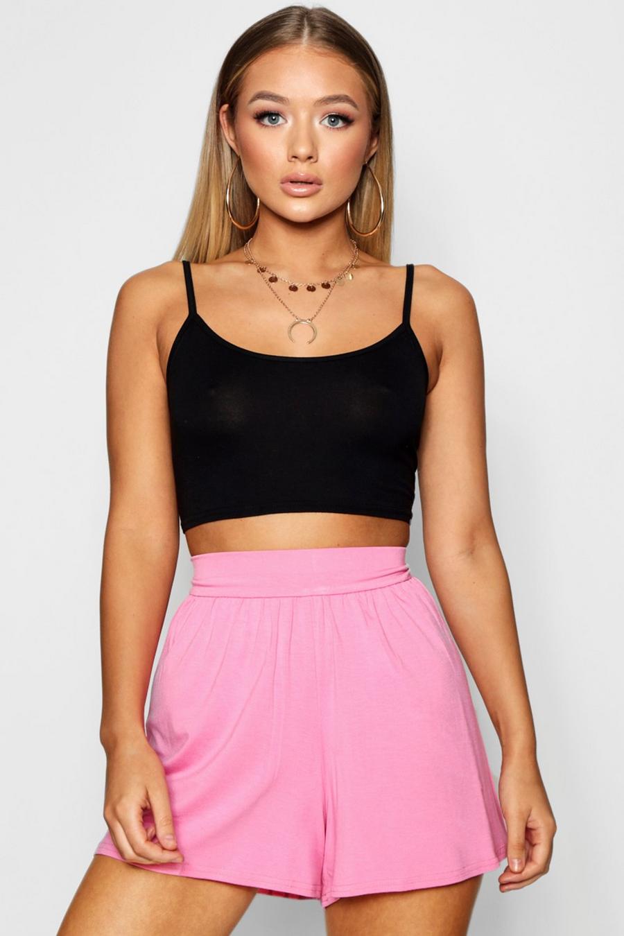 Millennial pink Basic Flowy Shorts image number 1