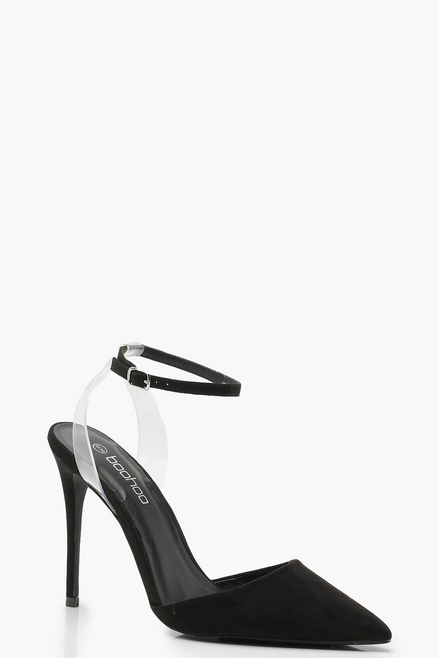 Pointed Toe Clear Strap Heels image number 1