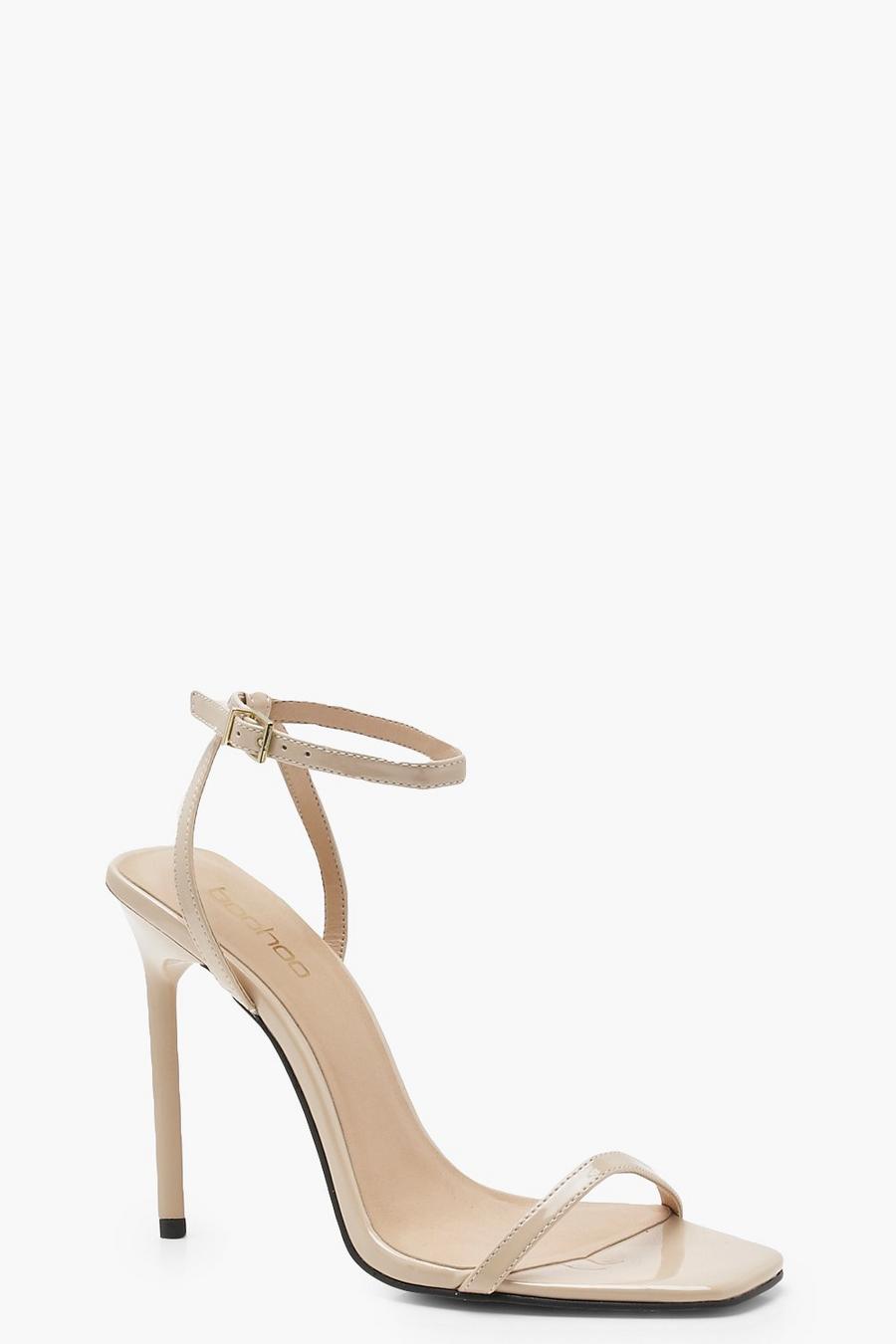 Nude Square Toe Two Part Heels image number 1