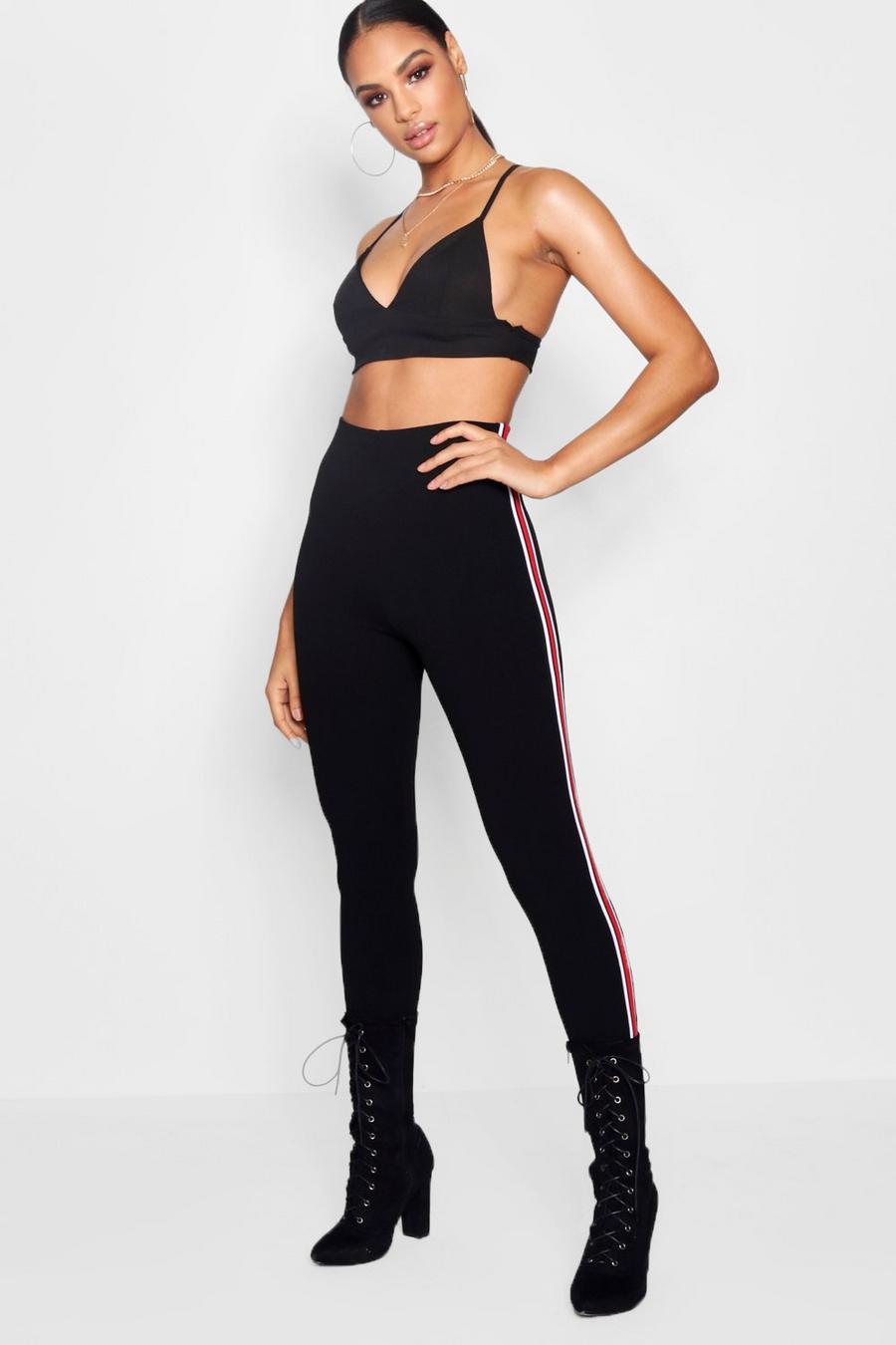 Leggings con lateral, Negro image number 1