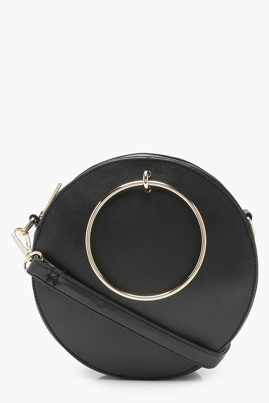 Black Molly Ring Detail Round Bag image number 1