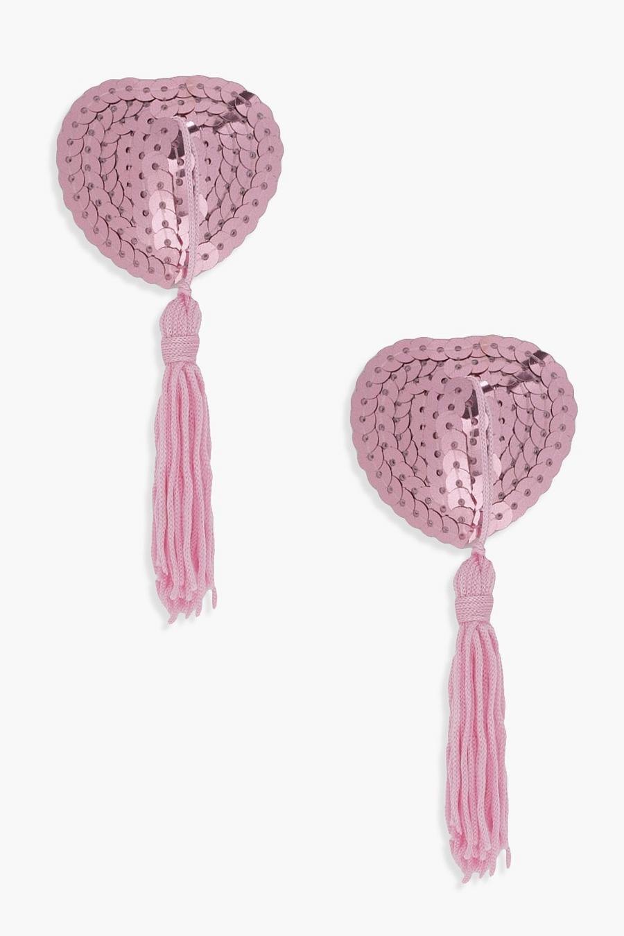 Pink Sequin Nipple Tassels image number 1