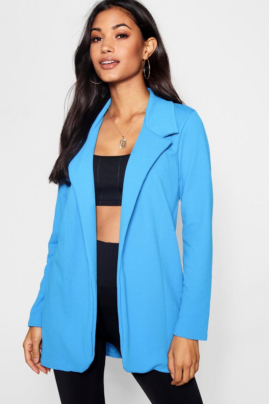 Horizon blue Jersey Crepe Fitted Blazer image number 1