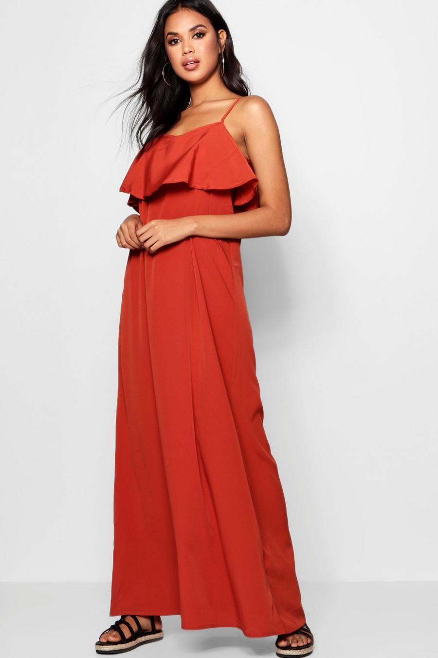 Spice Stephie Cold Shoulder Ruffle Maxi Dress image number 1