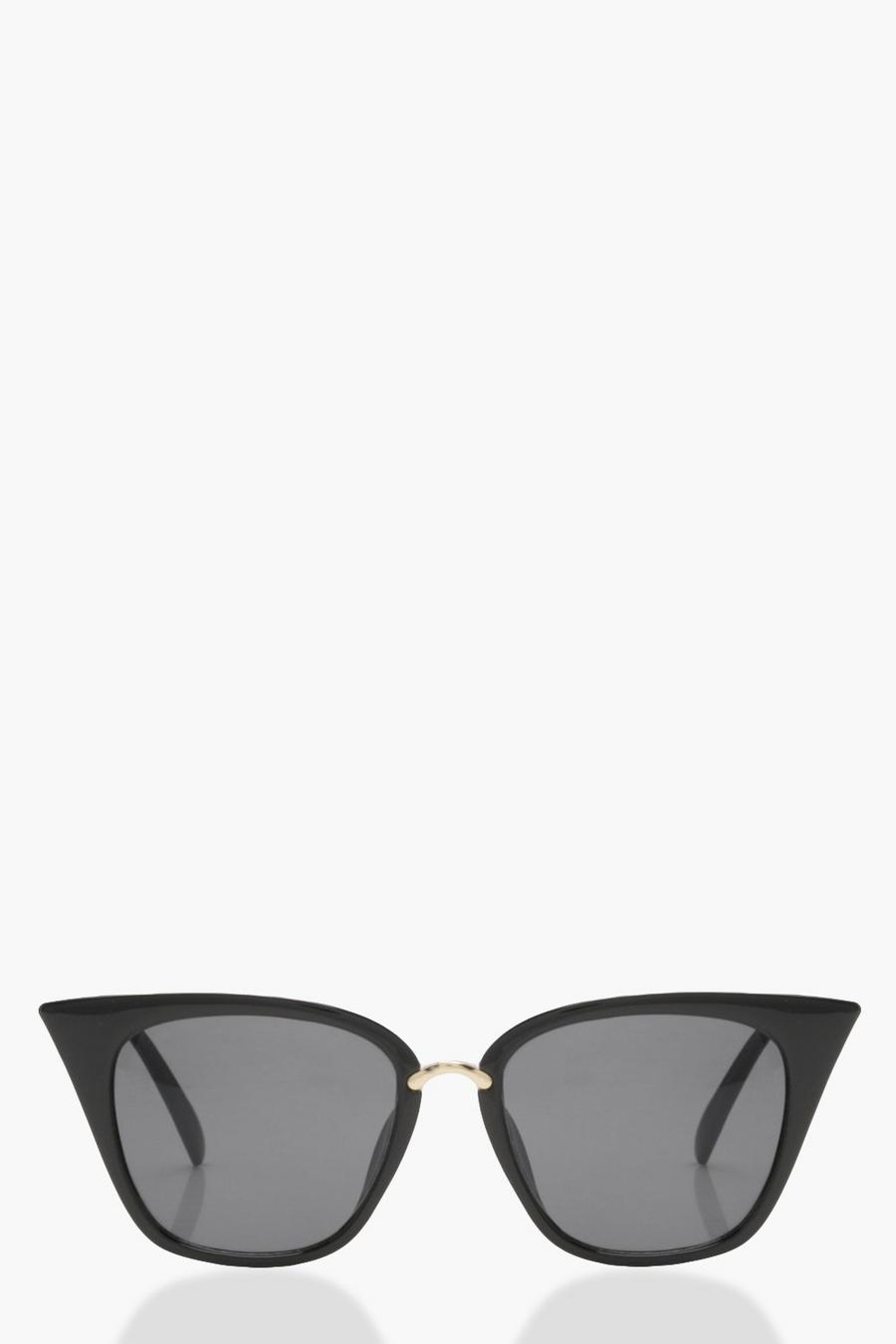 Quadratischen Sonnenbrille mit Katzenaugenfassung, Schwarz image number 1