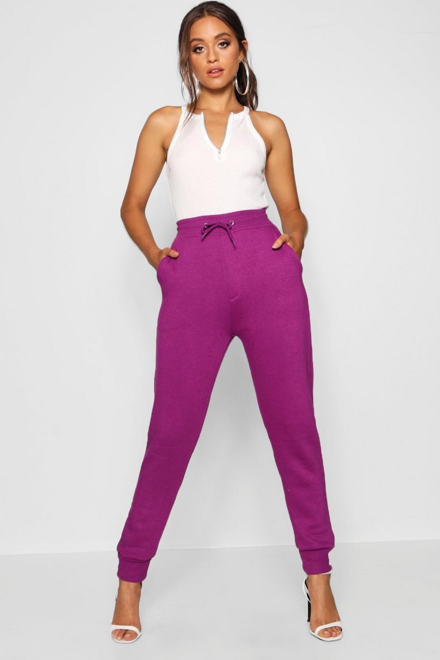 Purple Basic Sweat Track Pants image number 1