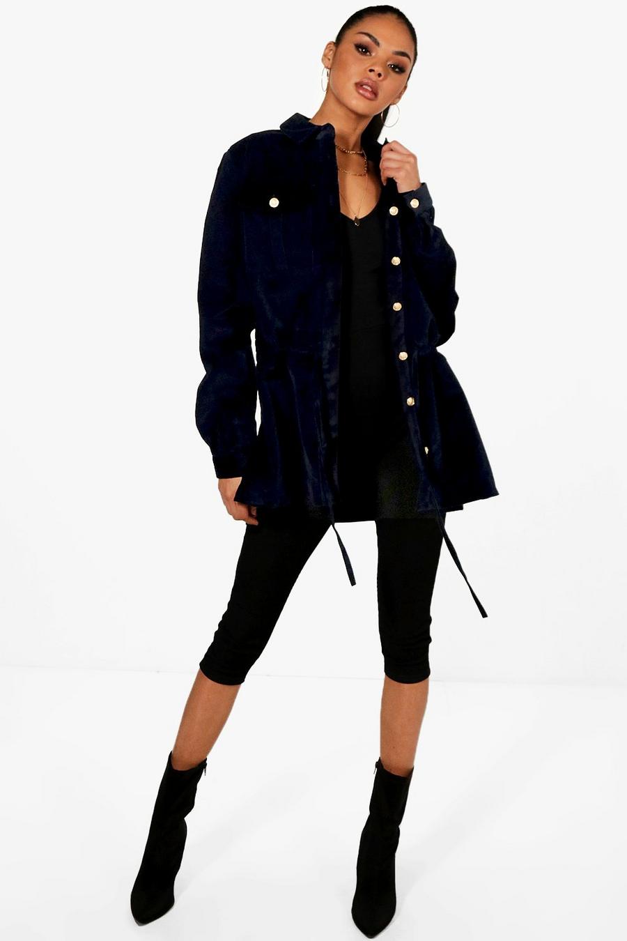 Oversized Cord Jacket, Navy image number 1