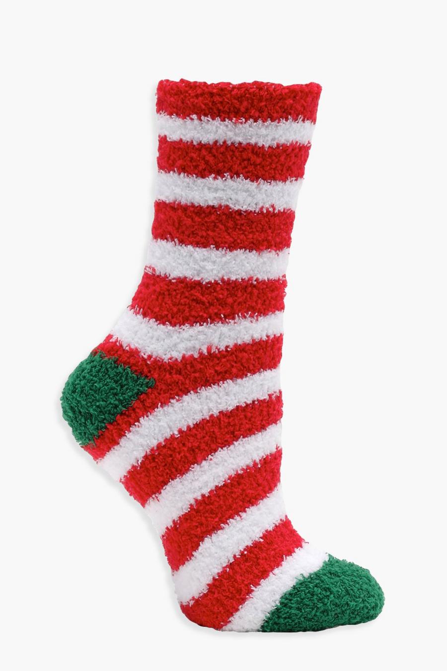 White Millie Novelty Christmas Fluffy Socks image number 1