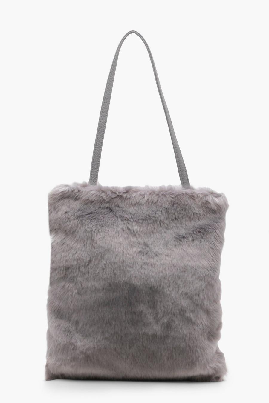 Rose Faux Fur Shopper Bag image number 1