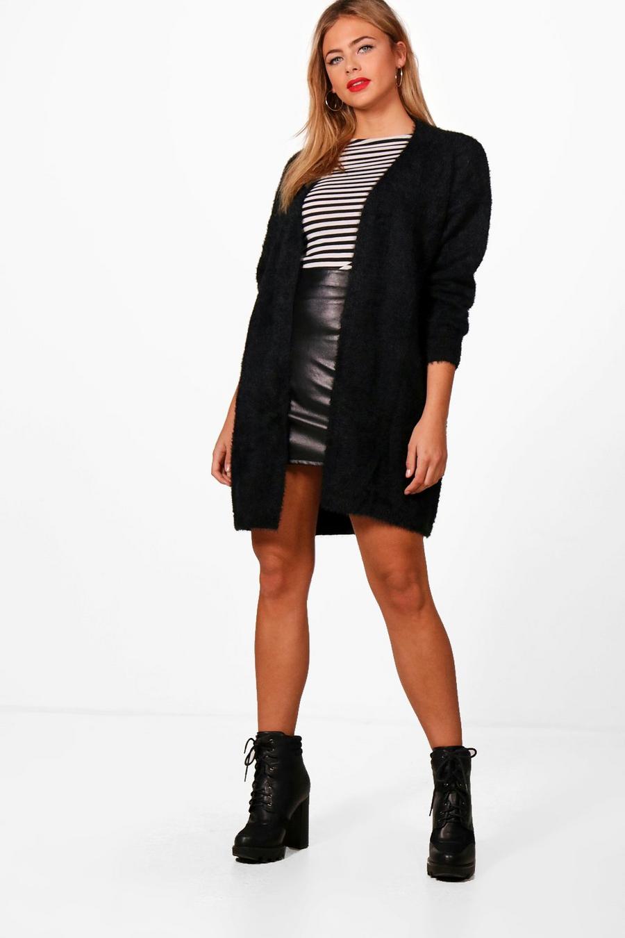 Aimee Fluffy Knit Oversized Cardigan image number 1