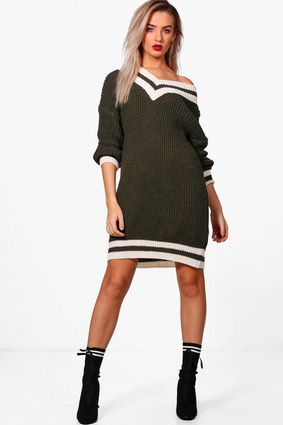 Shay Oversized Cricket Knit Sweater Dress image number 1